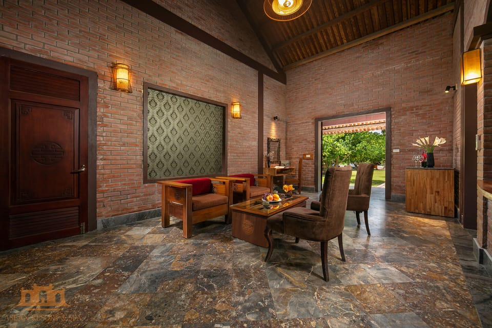 Grand Suite Bungalow Double with Garden View and Onsen | Living area | 55-inch flat-screen TV with premium channels