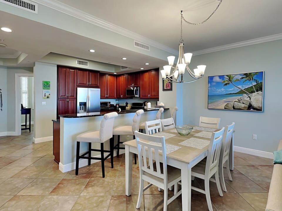 Dining Area and Kitchen with Bar Seating