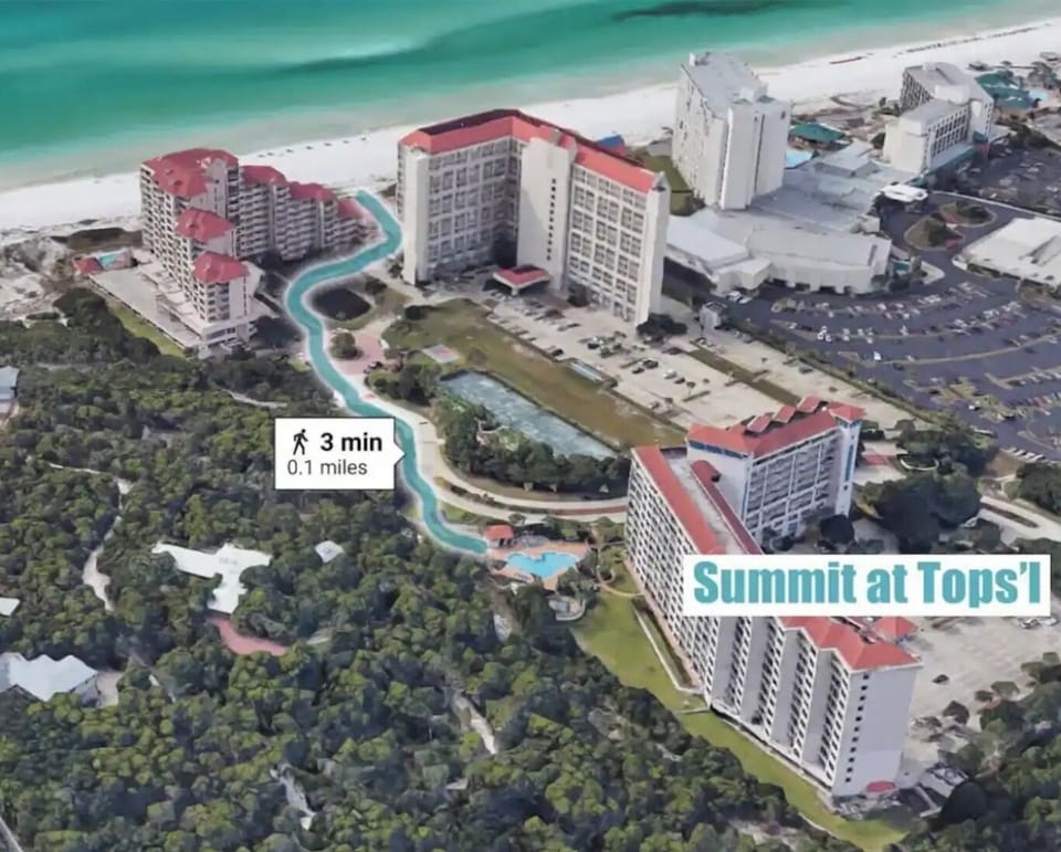 A quick stroll from The Summit and you’re at the beach!