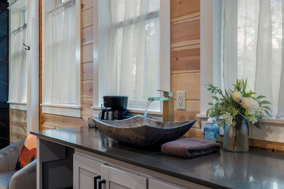Sink and Coffee Maker in the King Suite
