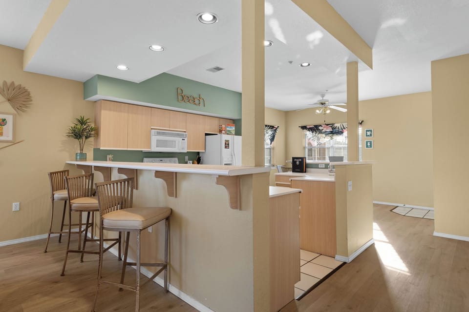 Full Kitchen with Modern Appliances, Extra Bar Seating