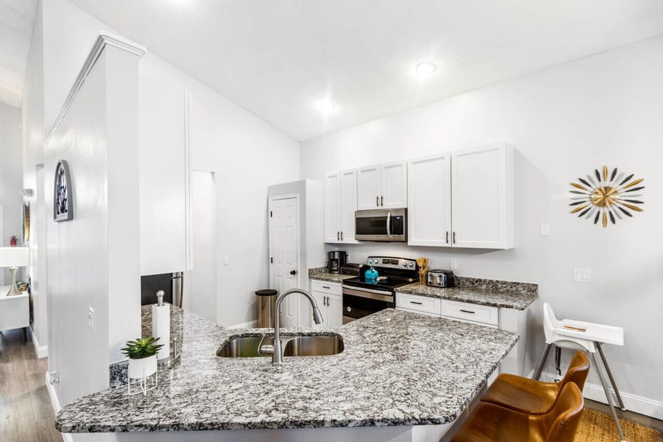 Sleek design: The kitchen seamlessly blends style and functionality