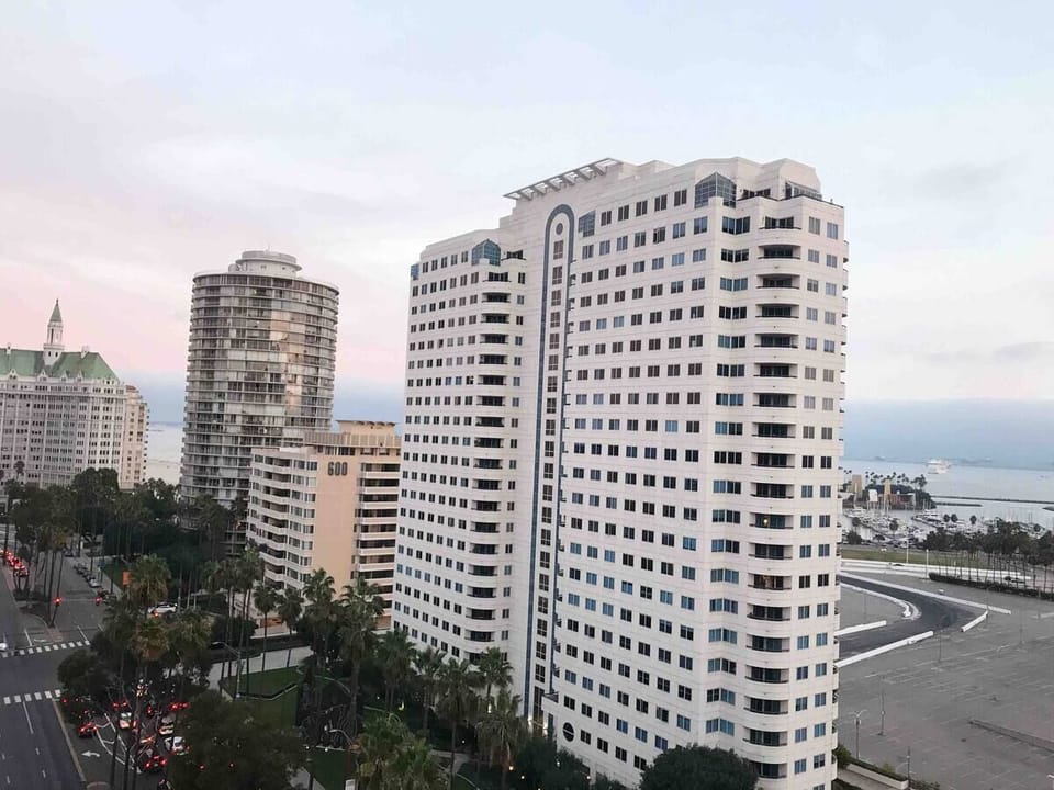 View looking out from the condo building solarium