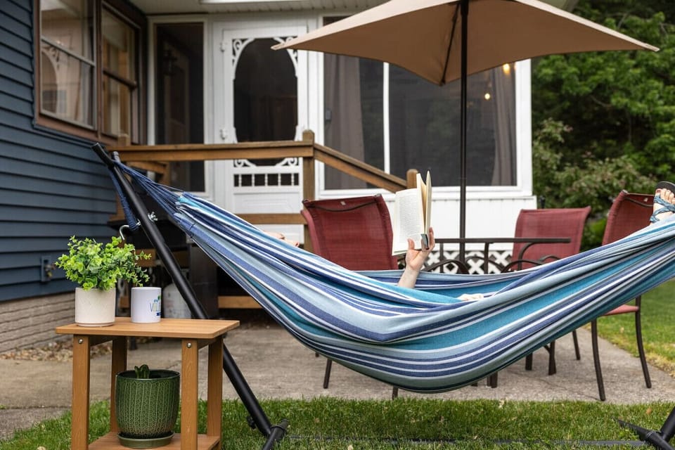 Grab a book and relax for an afternoon in the hammock.
