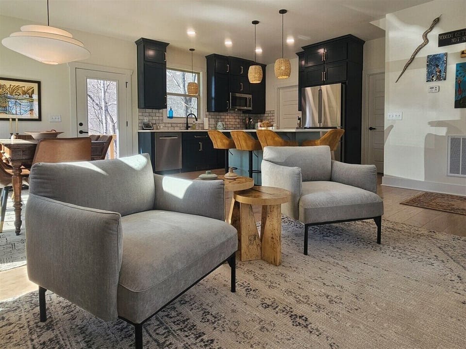 Living Room into Kitchen