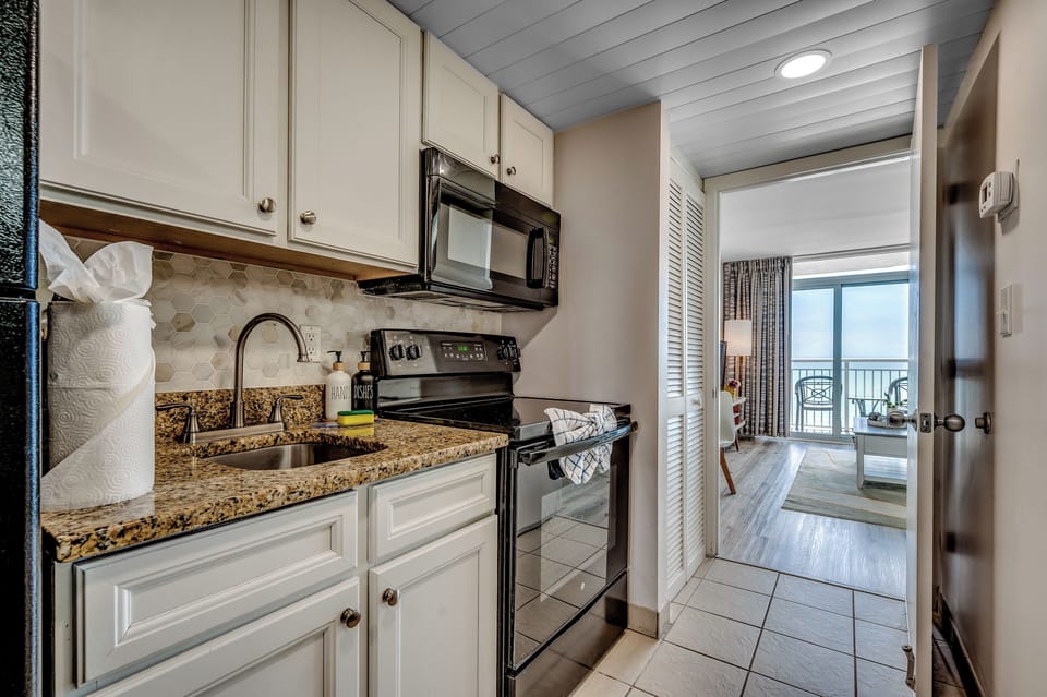 Modern kitchen with ample counter space
