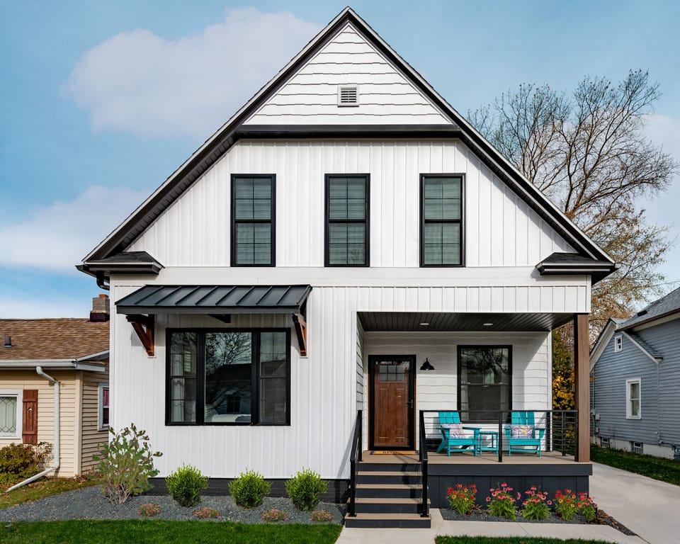 Welcome to this modern farmhouse renovated in 2023. One block from beach!