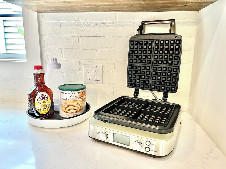 Start your morning with waffles using our Breville 4-Square Smart Waffle Maker.
