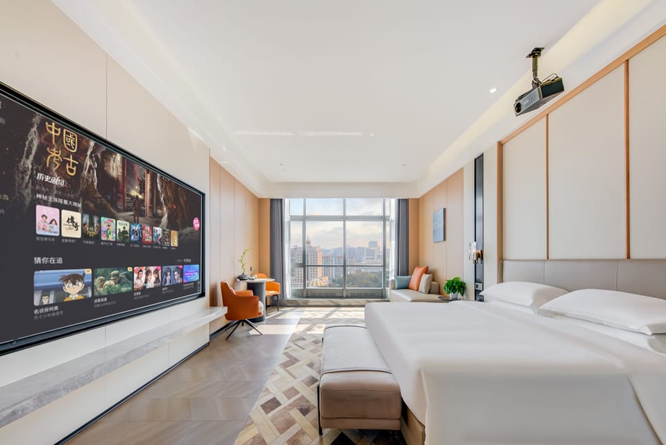 Luxury King Bed Room | Minibar (free items), desk, blackout drapes, soundproofing