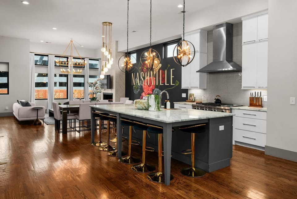 Amazing Fully Stocked Kitchen with Island Seating