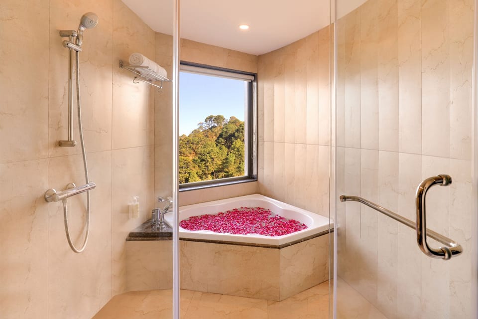 Deluxe Suite | Bathroom | Free toiletries, hair dryer, slippers, towels