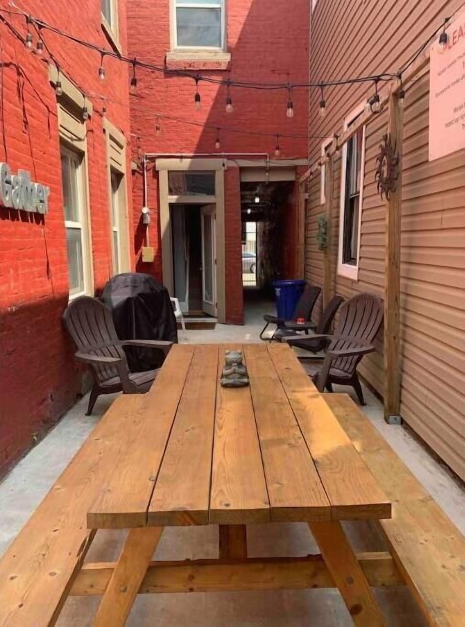 Enclosed, private patio - the door goes into the kitchen area