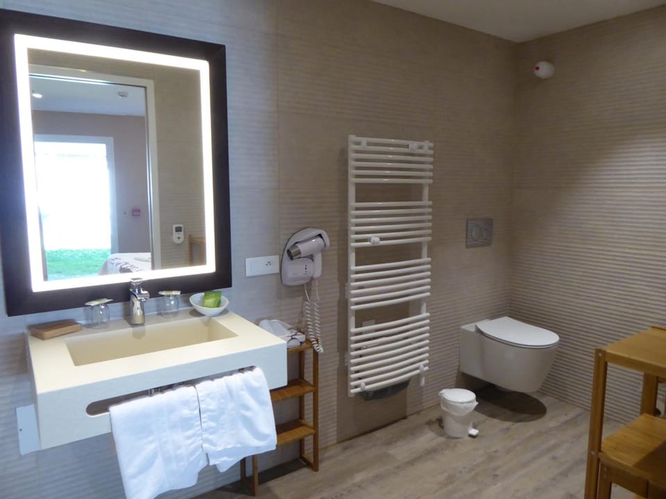 Free toiletries, hair dryer