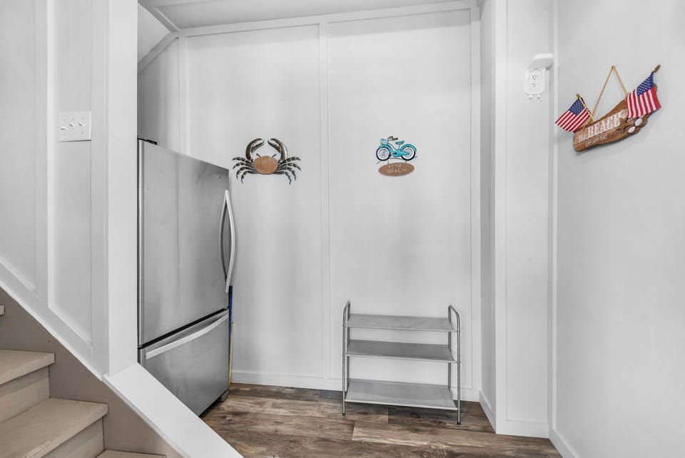 Extra refrigerator in the entry