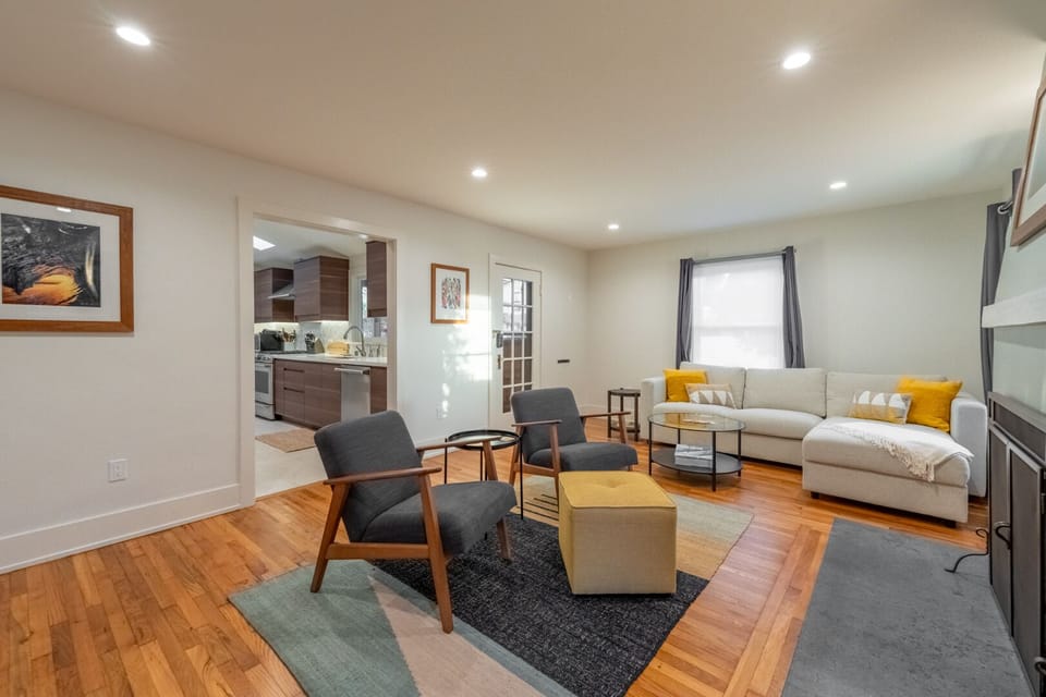 Cozy up and unwind your inviting living room with space to relax and recharge.