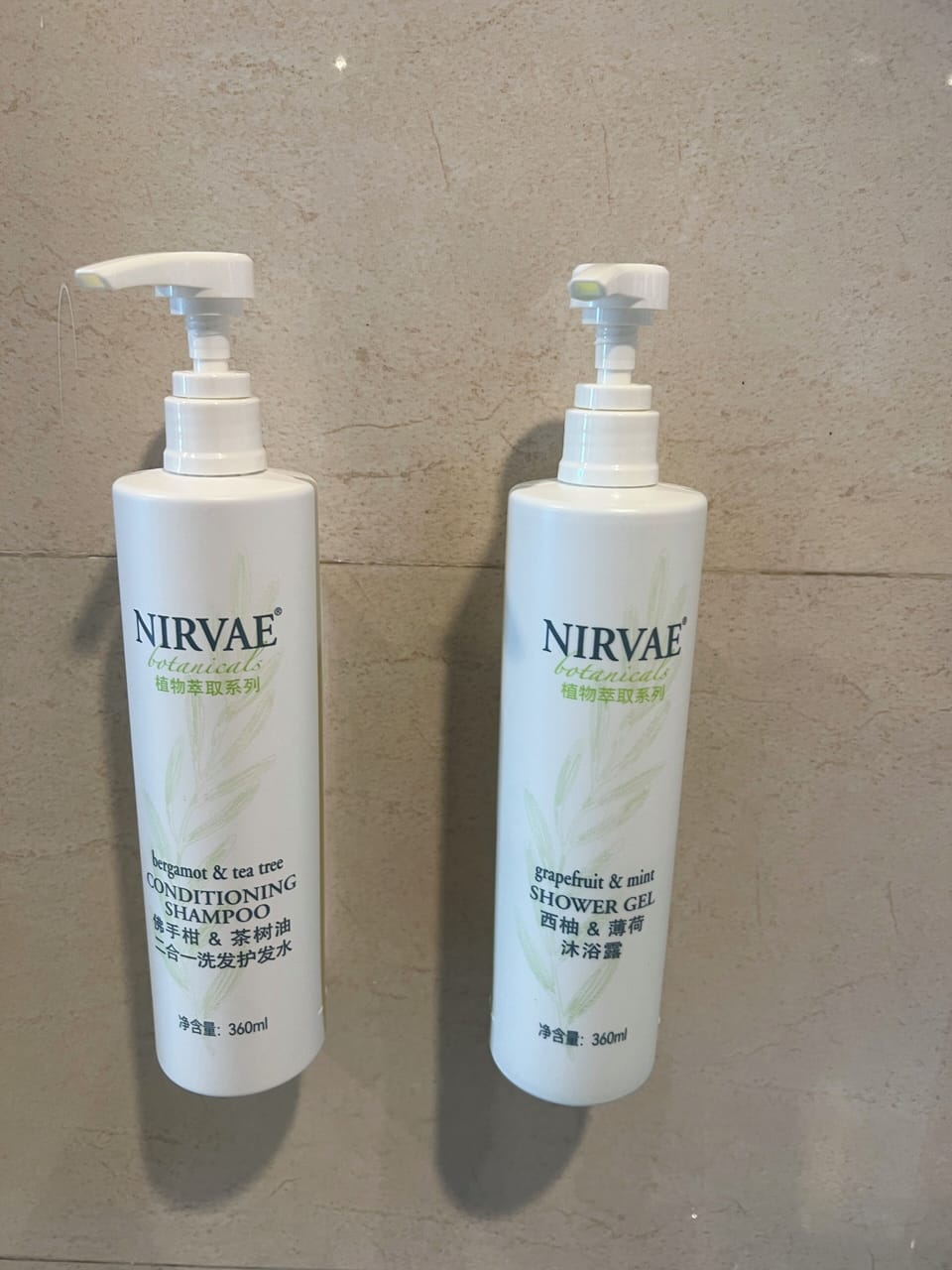 Shower, hair dryer, slippers, towels