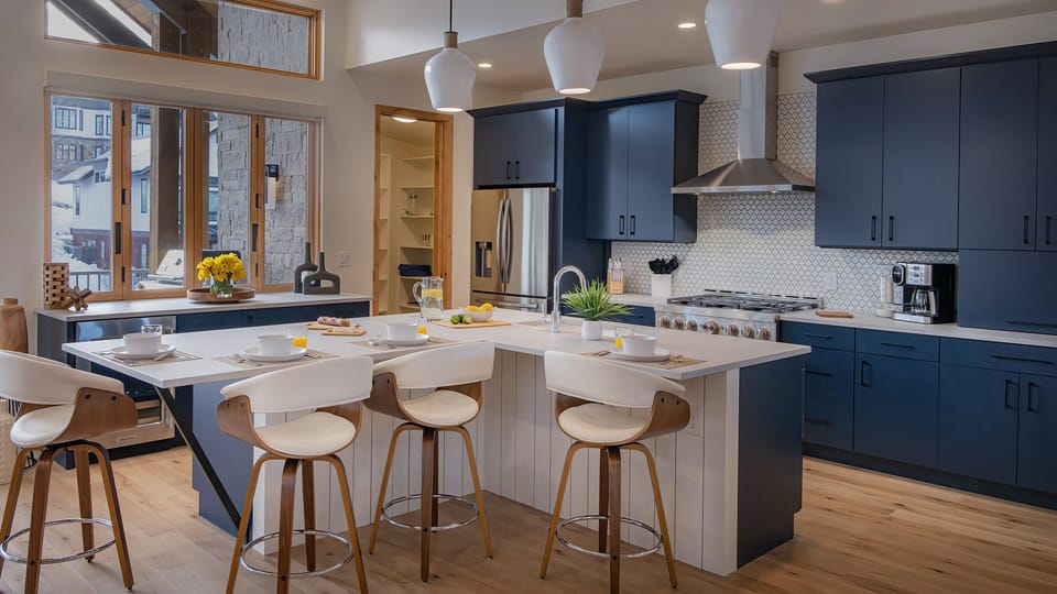 Kitchen, Upper Level - Island with bar seating