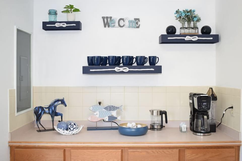 Kitchen includes an amazing coffee bar