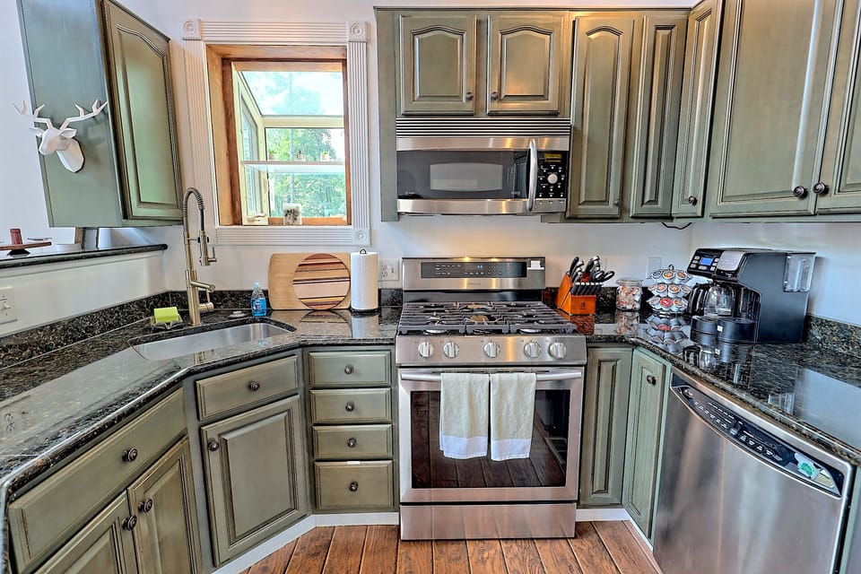 Fully stocked kitchen.  