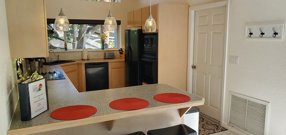 Kitchen and nook at Sunset Cove