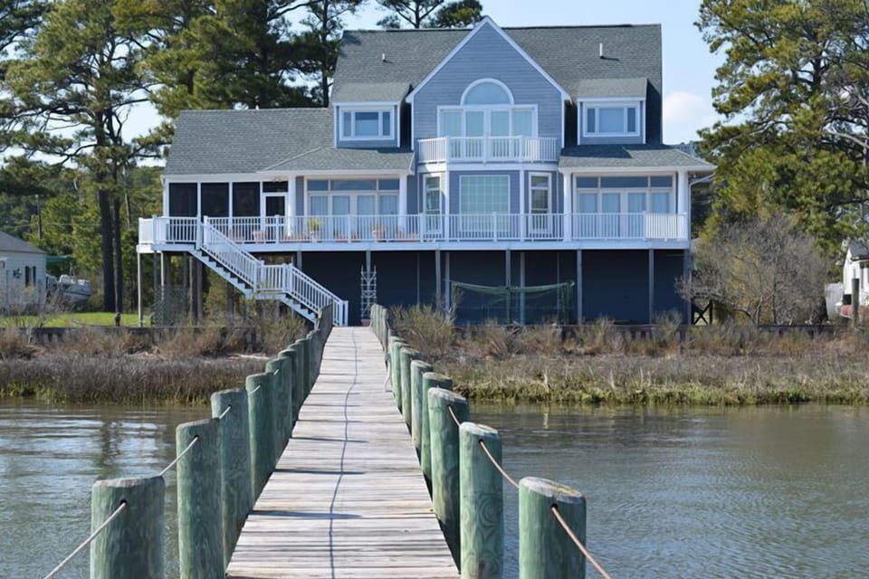 This gorgeous home is located directly on the Assateague Channel