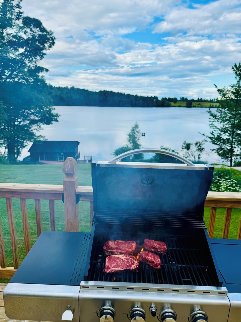 Grill with a view. 