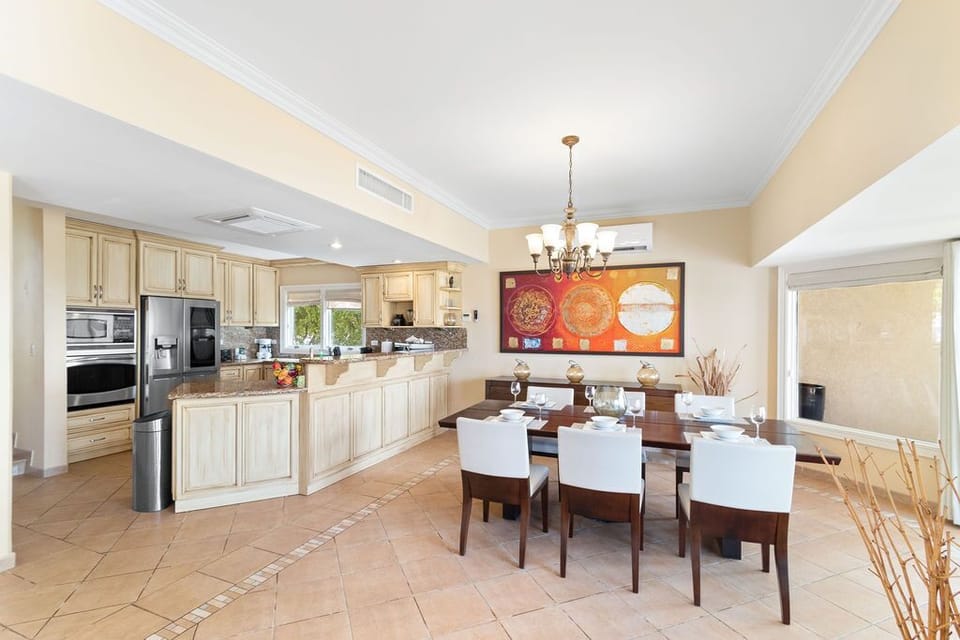 Dining and kitchen area.