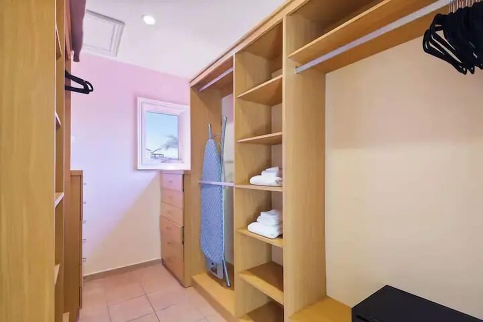 Plenty of closet space with ironing board included.