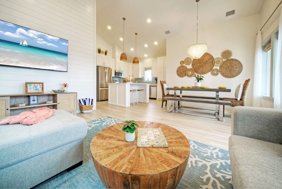 Gather with friends and family in the living area.