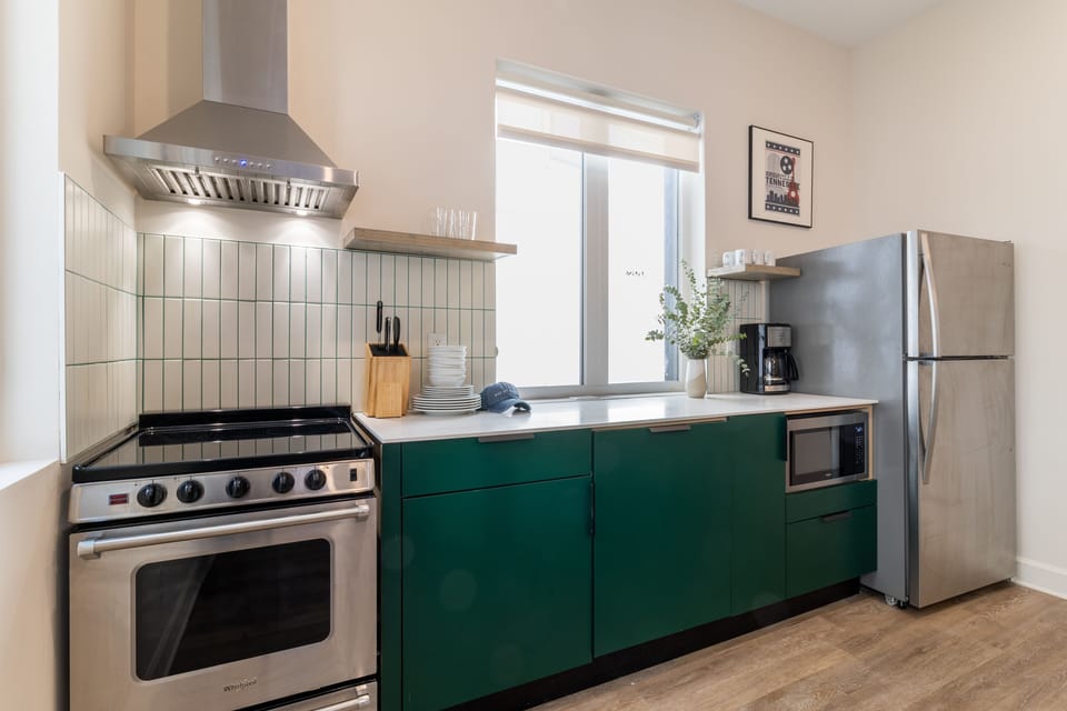 Stainless steel appliances.