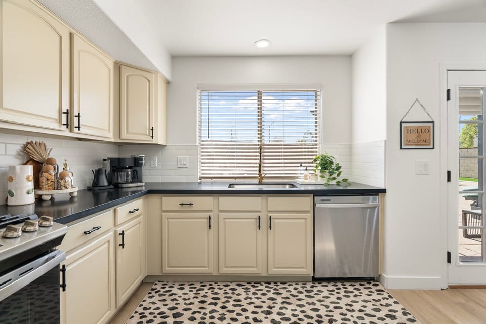 Fully stocked kitchen