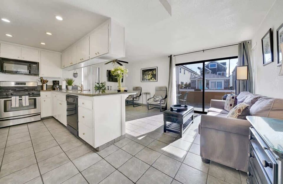 Living Area and Kitchen