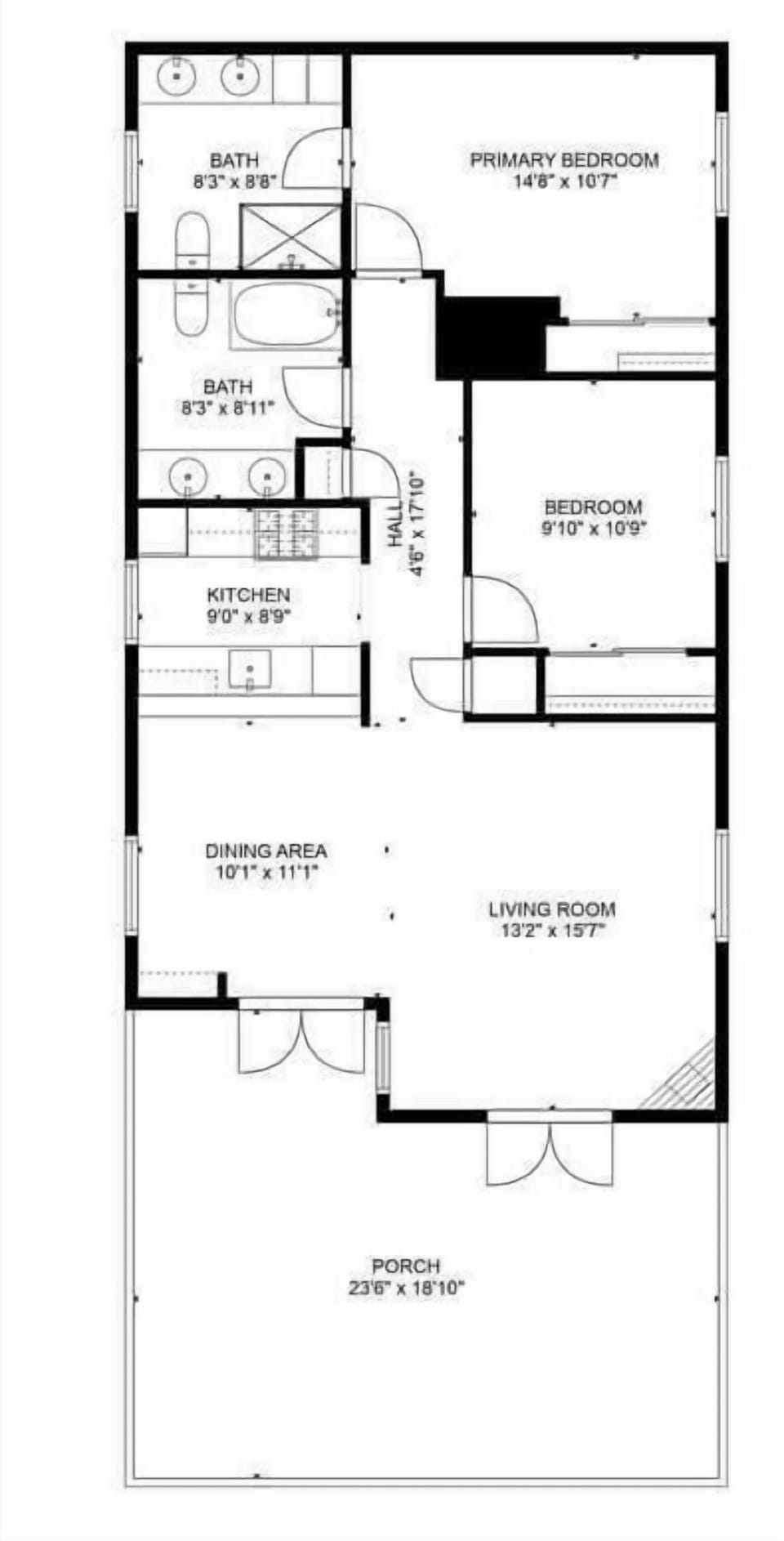 1404 West Oceanfront A Floorplan