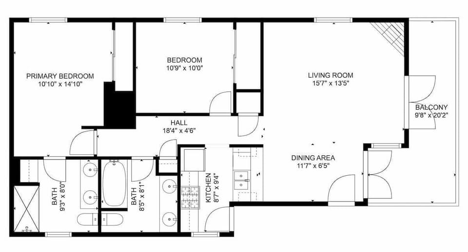 1404 West Oceanfront B Floorplan