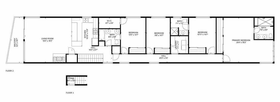 1807 West Bay Unit B Floorplan