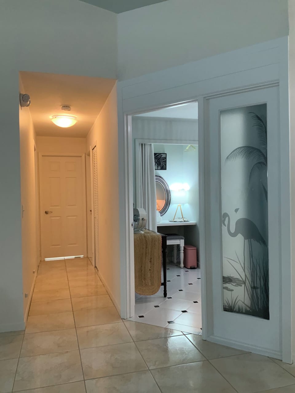 Located off of the living area, private vanity/closet twin trundle beds. 
