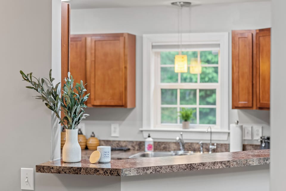 Marble countertop.