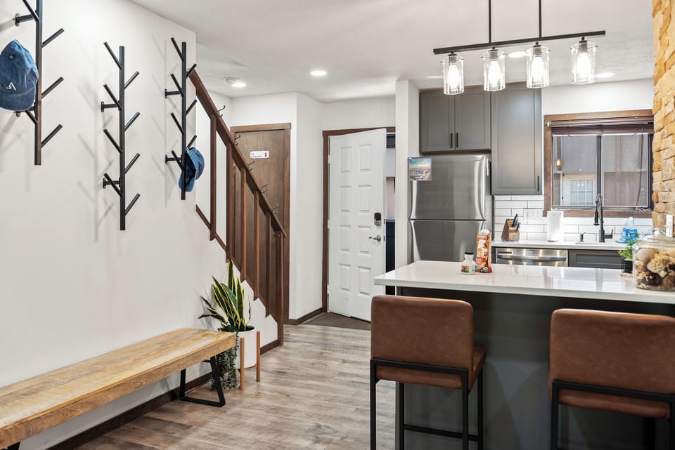 Warm and inviting kitchen.