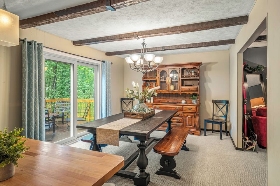 Dining area with outdoor access.