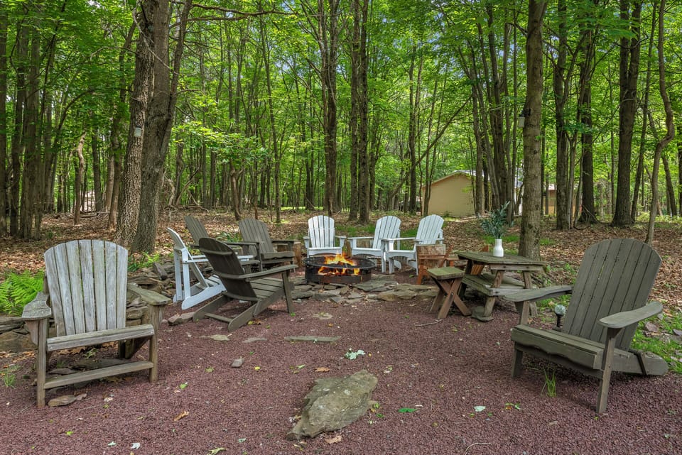 Outdoor fire pit.
