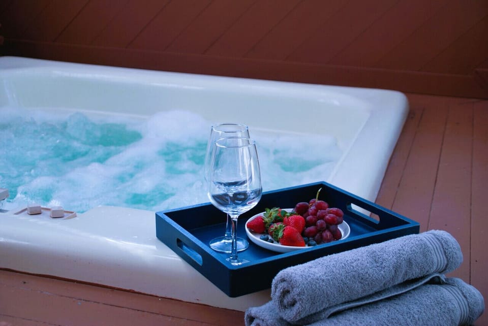 Unwinding with a soak. 