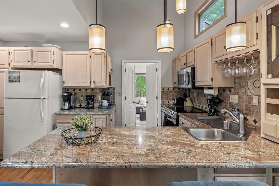 Spacious granite countertops.