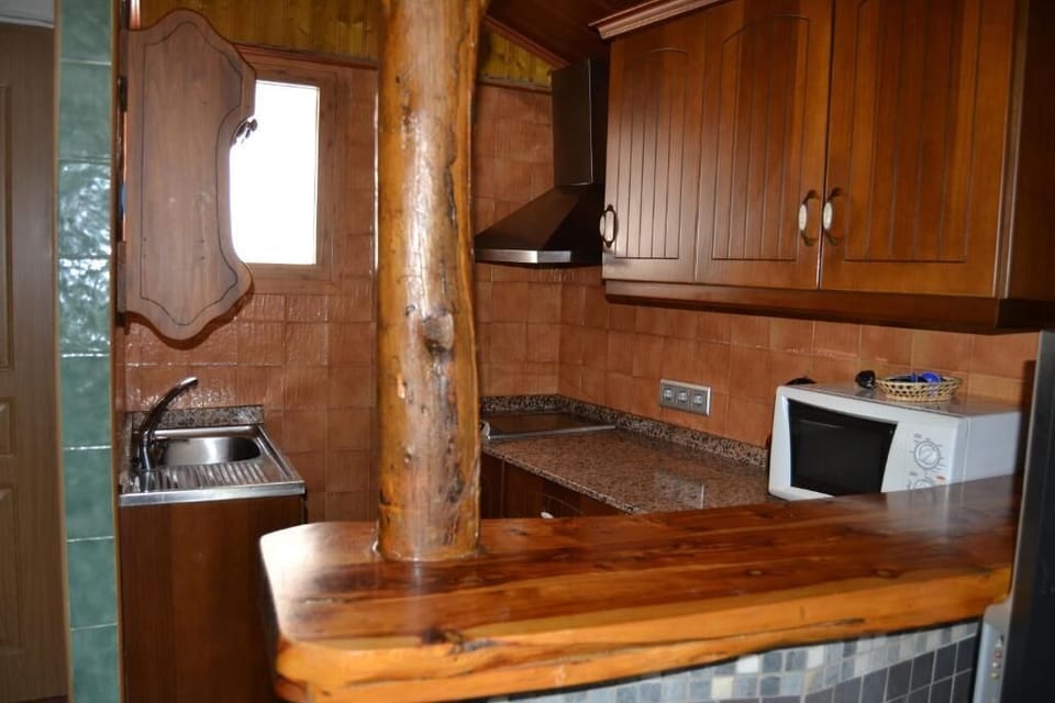 Casa Rural Pedross | Private kitchen | Stovetop, cookware/dishes/utensils, dining tables