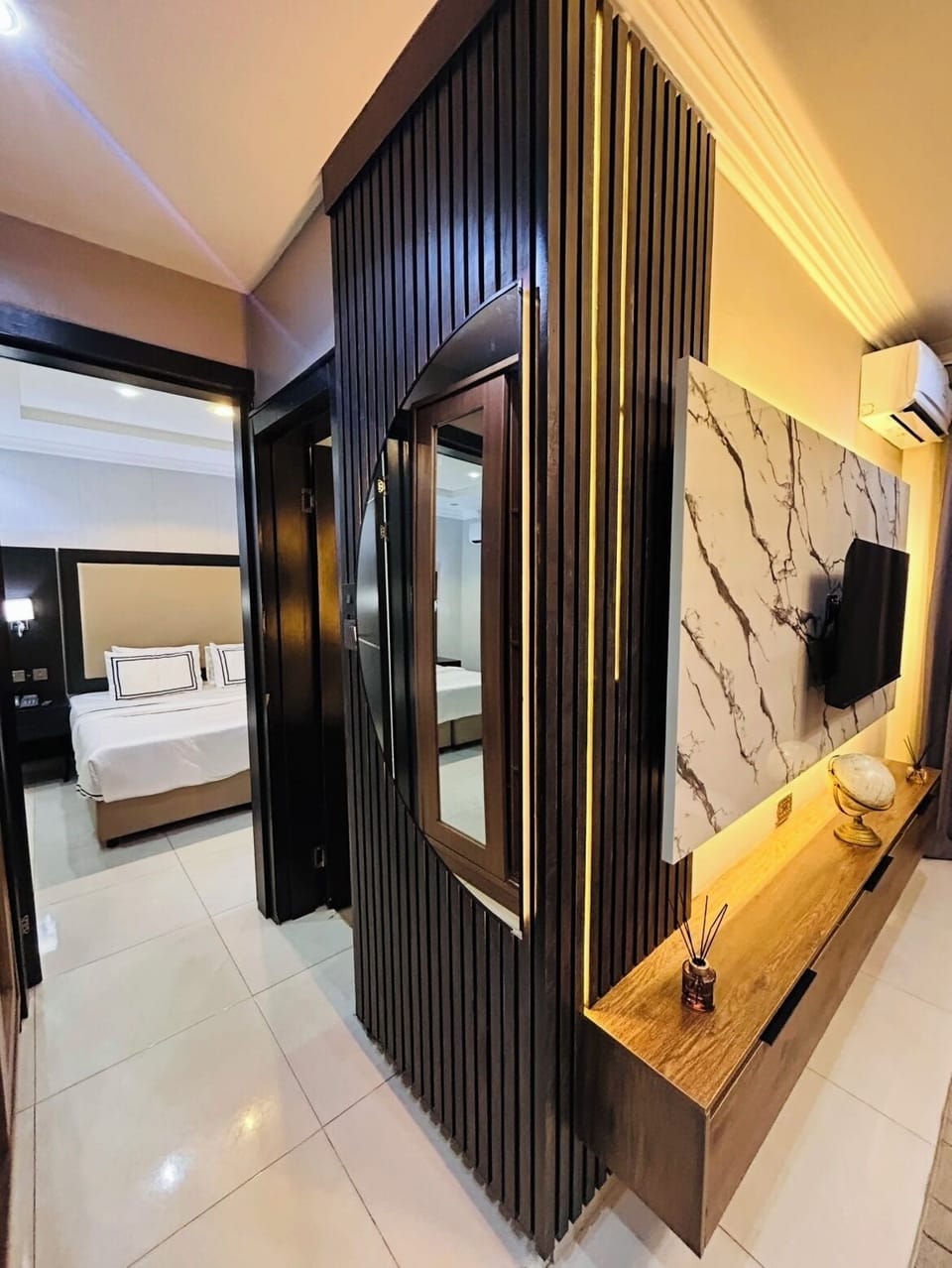 Signature Suite | Egyptian cotton sheets, premium bedding, memory foam beds, minibar