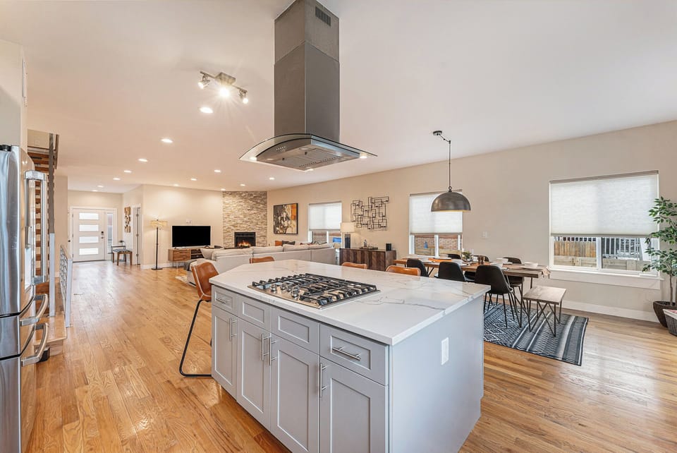 Experience the ultimate in open-concept living with our seamlessly integrated kitchen, dining, and living area!
