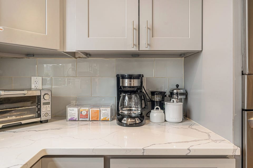Start your day right with our convenient coffee station!