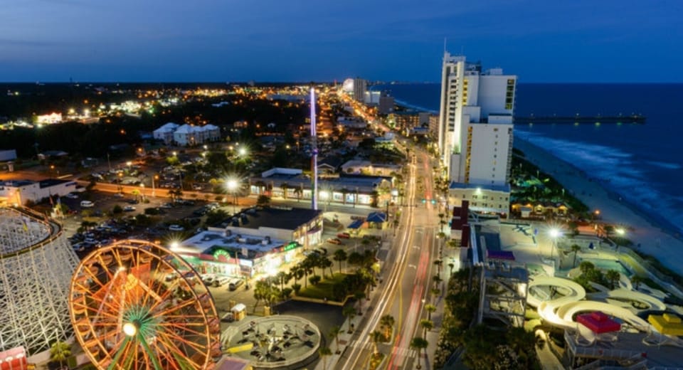 Night view of the town