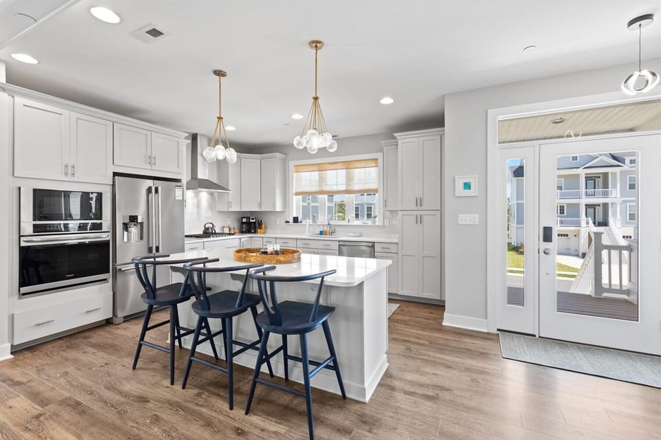 Chef's kitchen with upgraded appliances