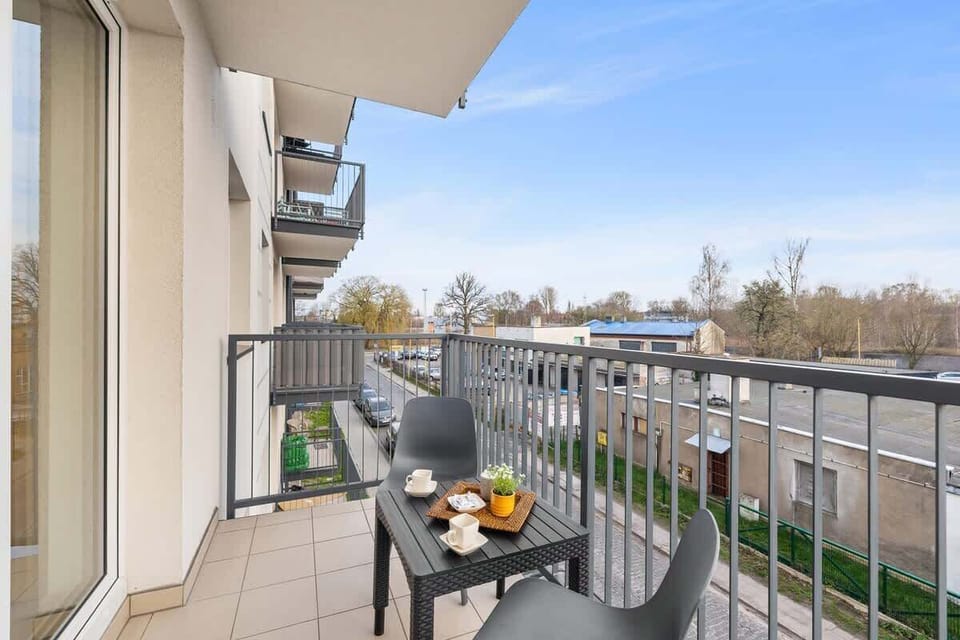 View from the apartment of the surrounding area. 