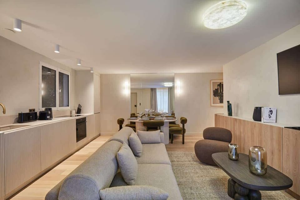Espace à vivre canapé lit double